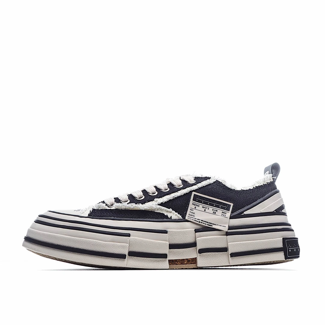 x VESSEL GOP Low canvas vulcanized sneakers