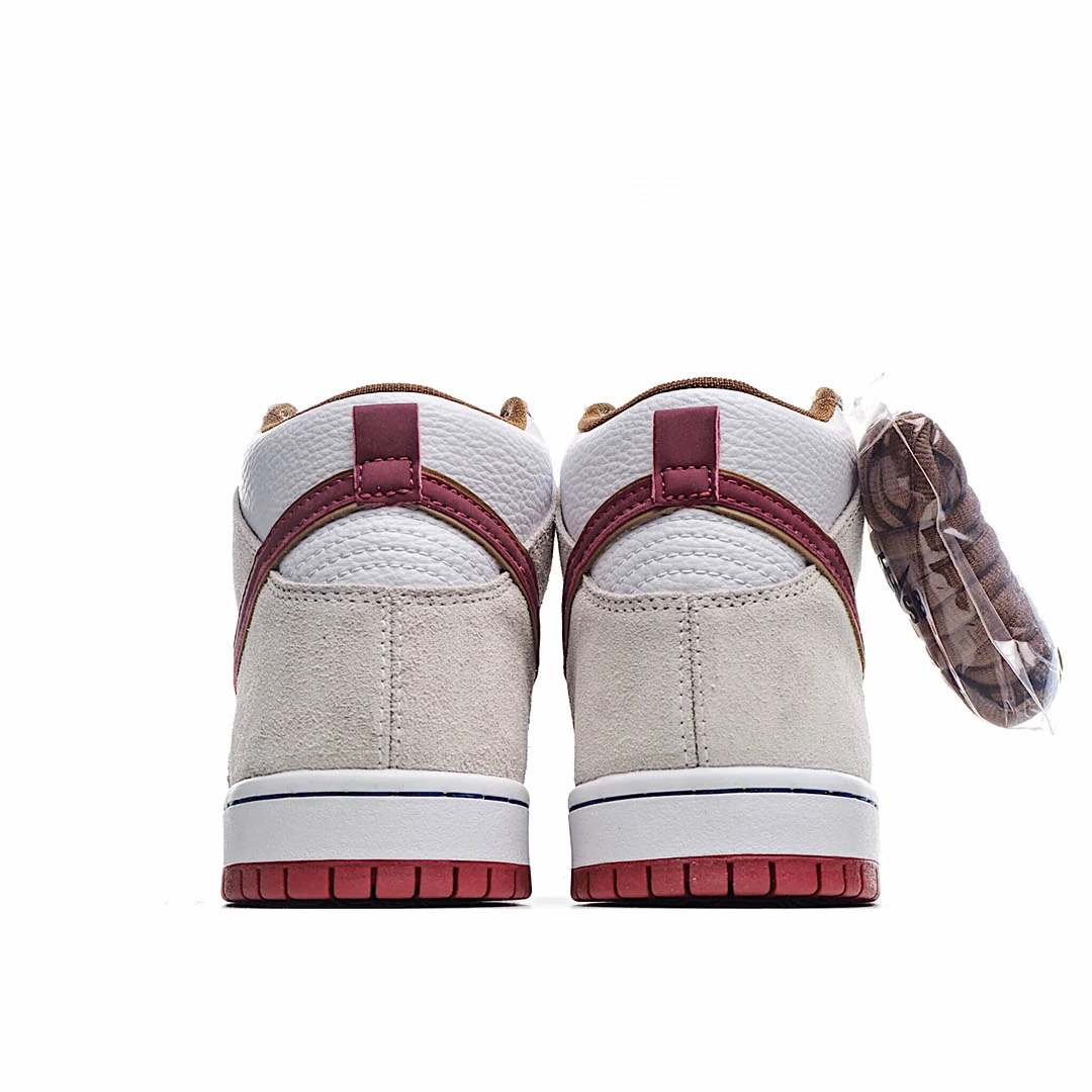 Nike SB Dunk High "Team Crimson" Off-White Red Hook