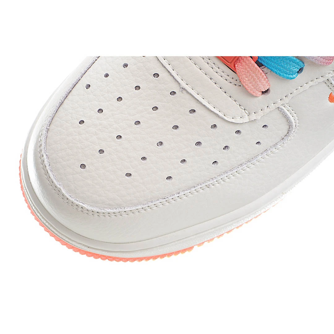 Nike Air Force 1 Mid07 Beige Red Blue Mid 3M Reflective