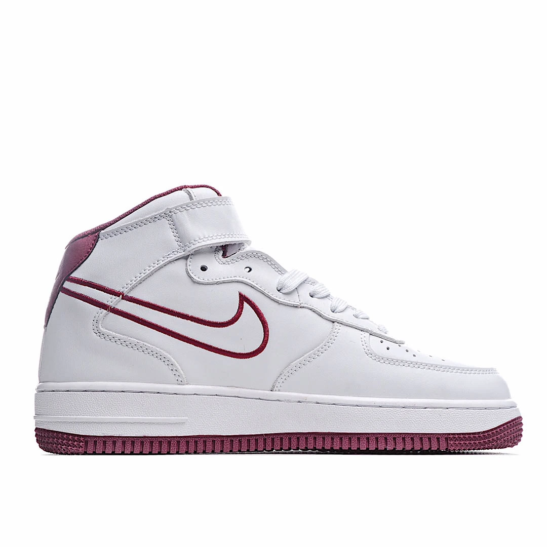 Nike Air Force1 white and red mid-top