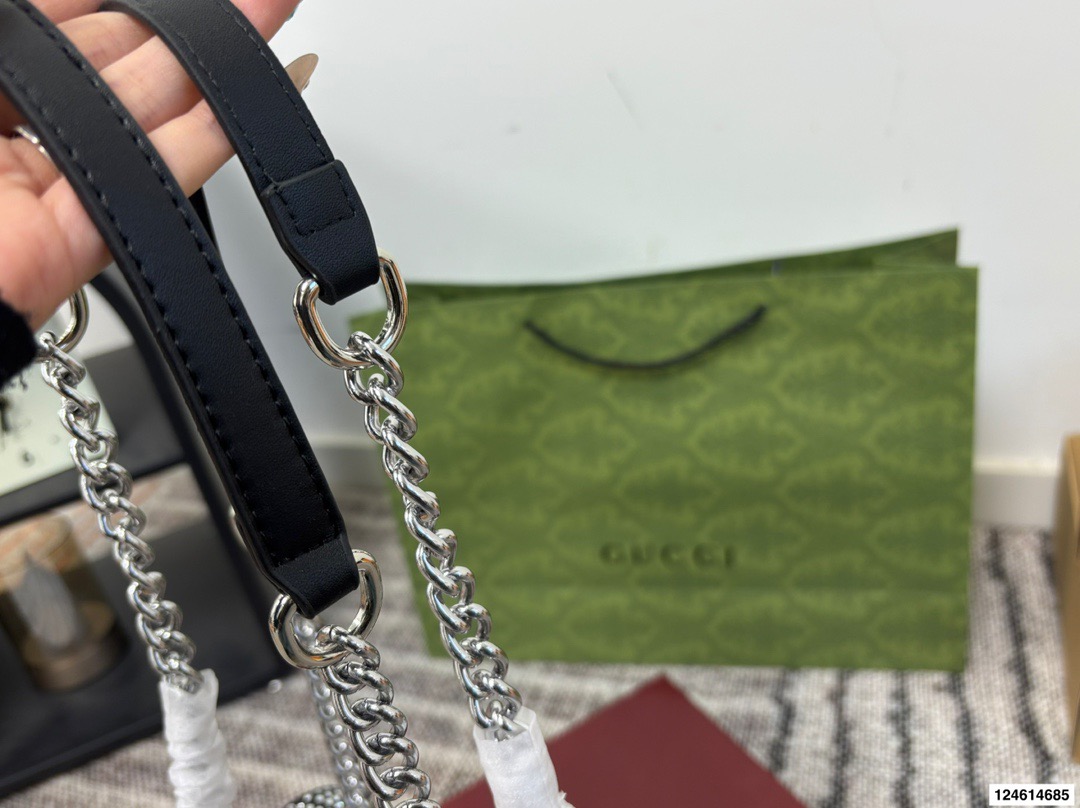 GG Marmont Crystal Chian Bag