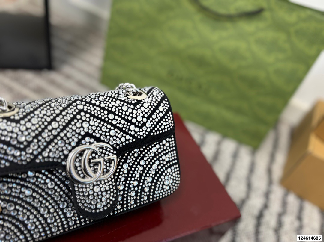 GG Marmont Crystal Chian Bag