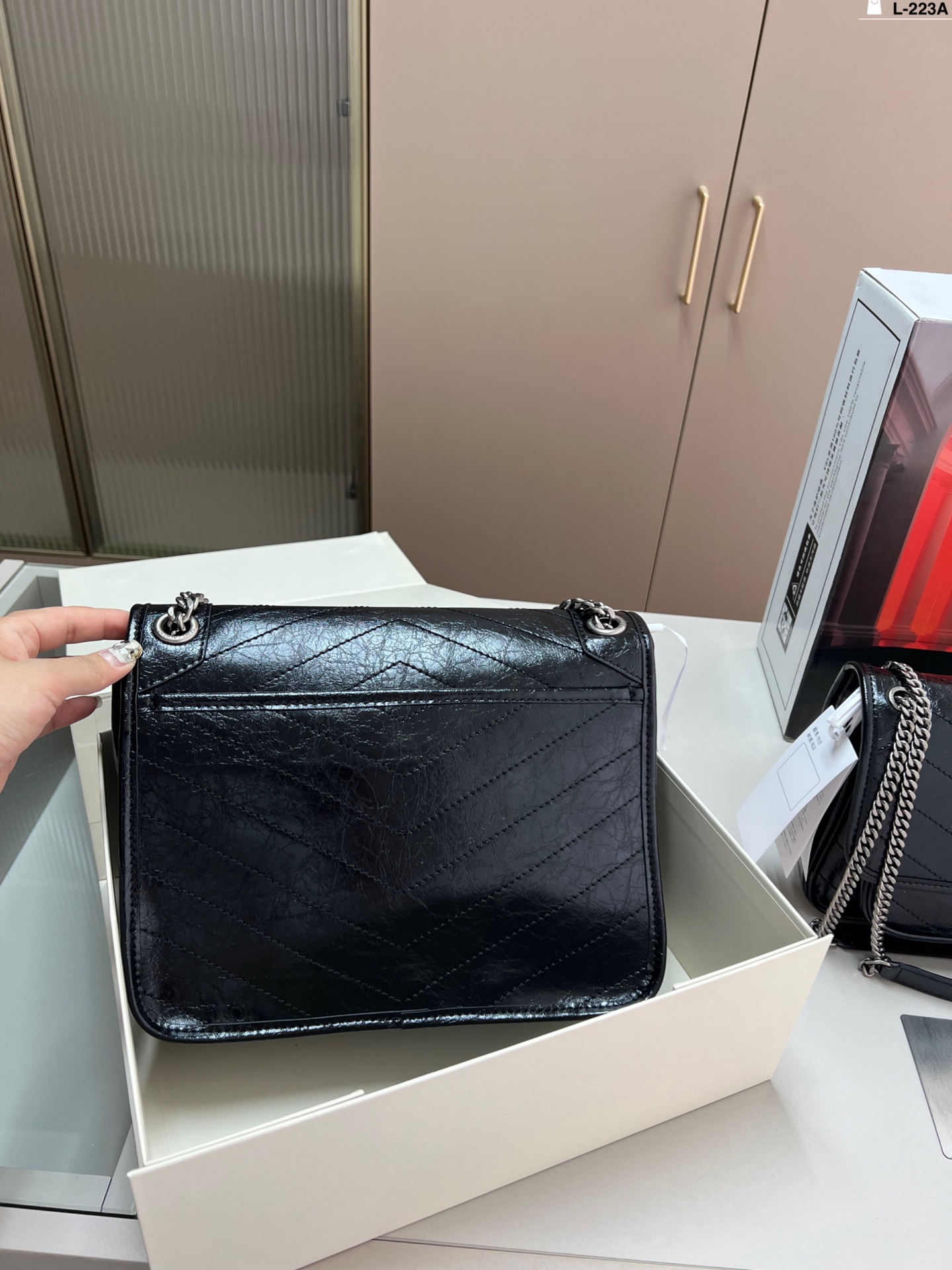 YSL Niki Shoulder Bag Paired With A Mirror
