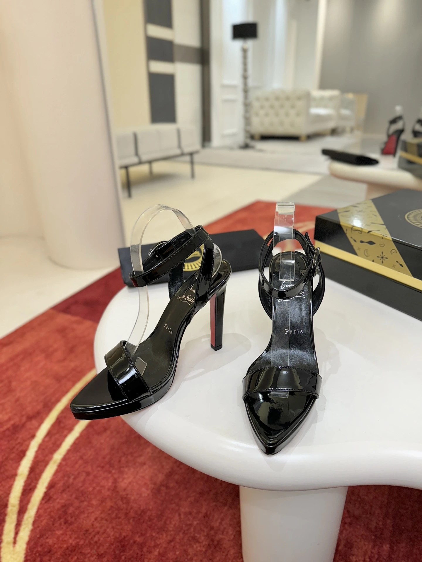 Christian Louboutin Pointed-toe ankle-strap platform sandals