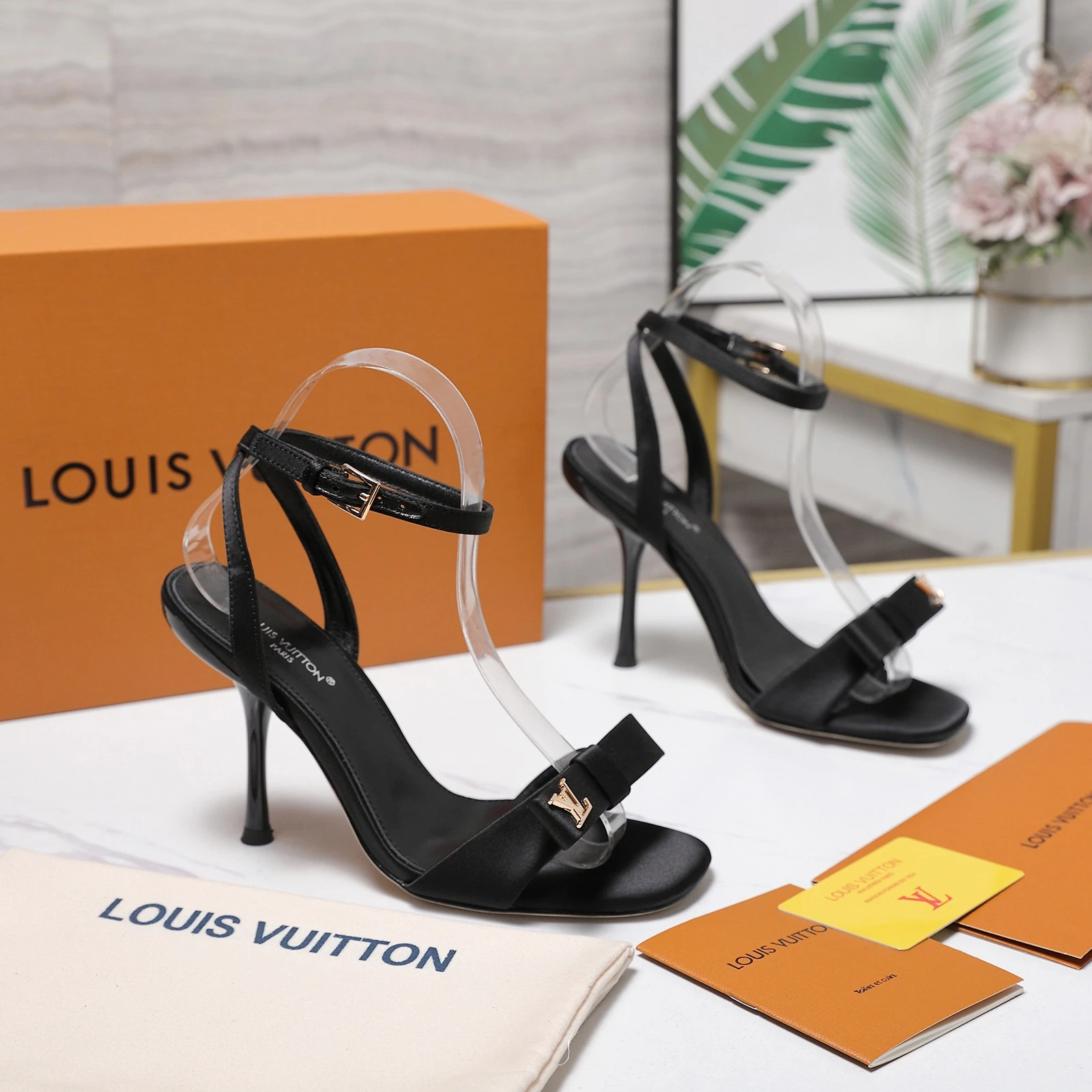 LV Bow Stiletto Sandals