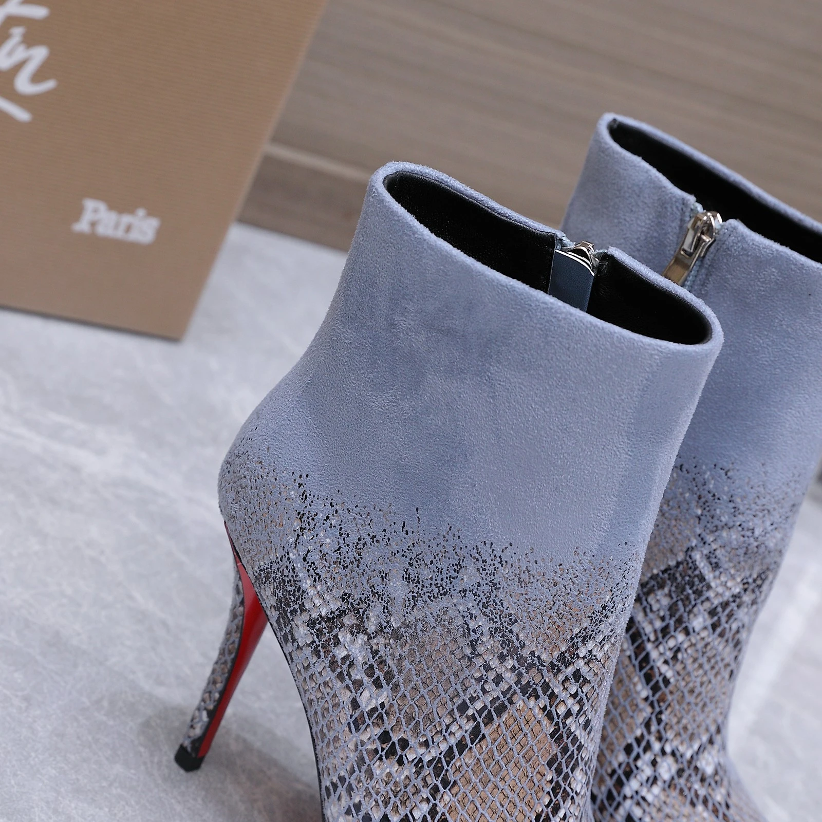 Christian Loubottin's High-Heeled Short Boots