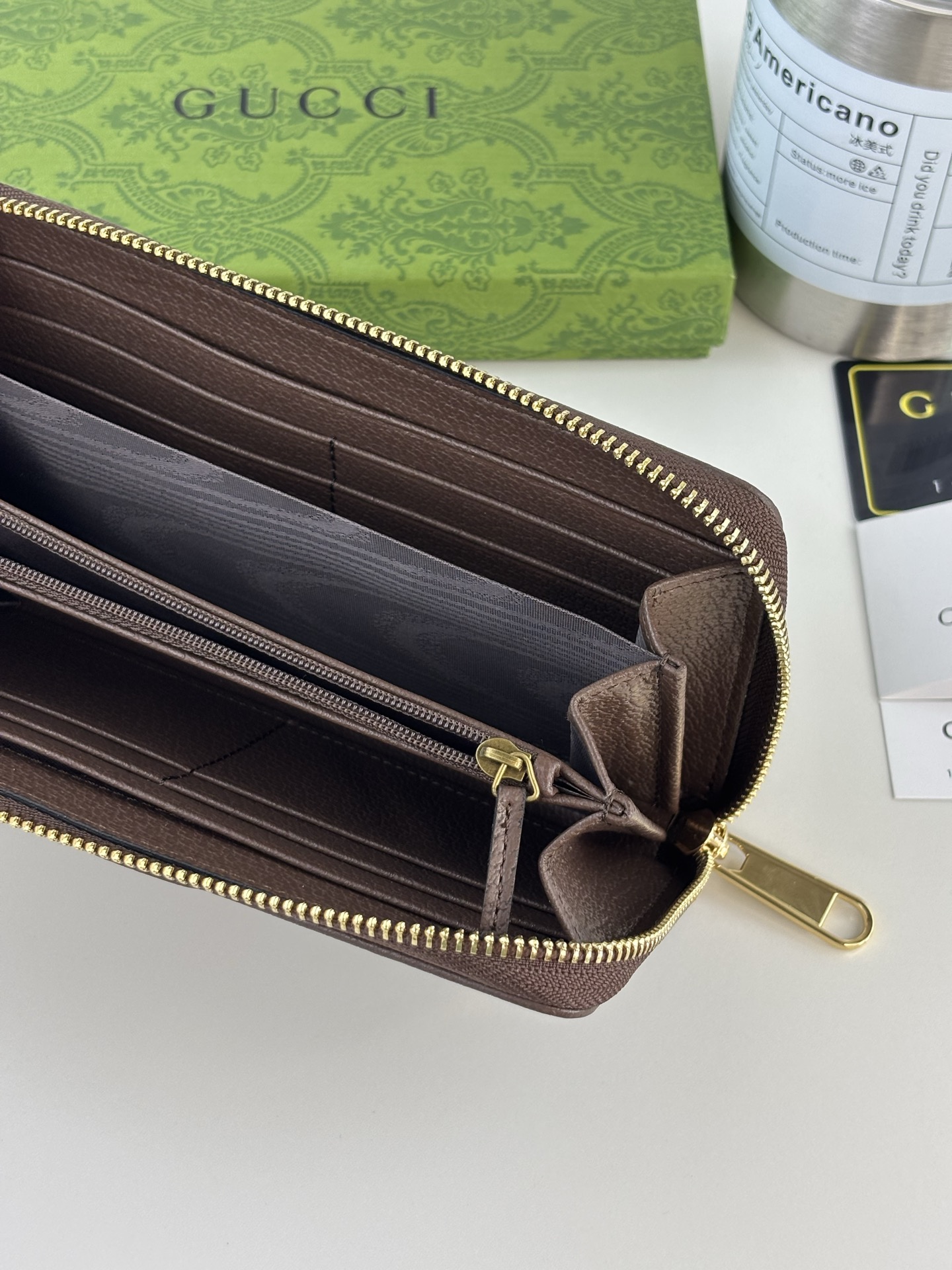 GG Supreme Zipper Wallet