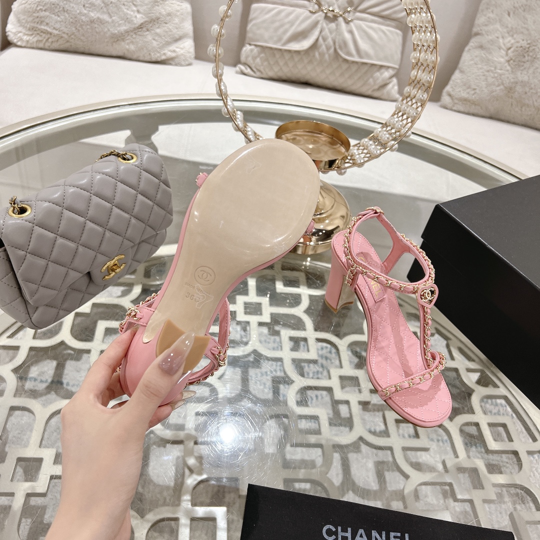 Chanel 25S Chain High Heels Sandals