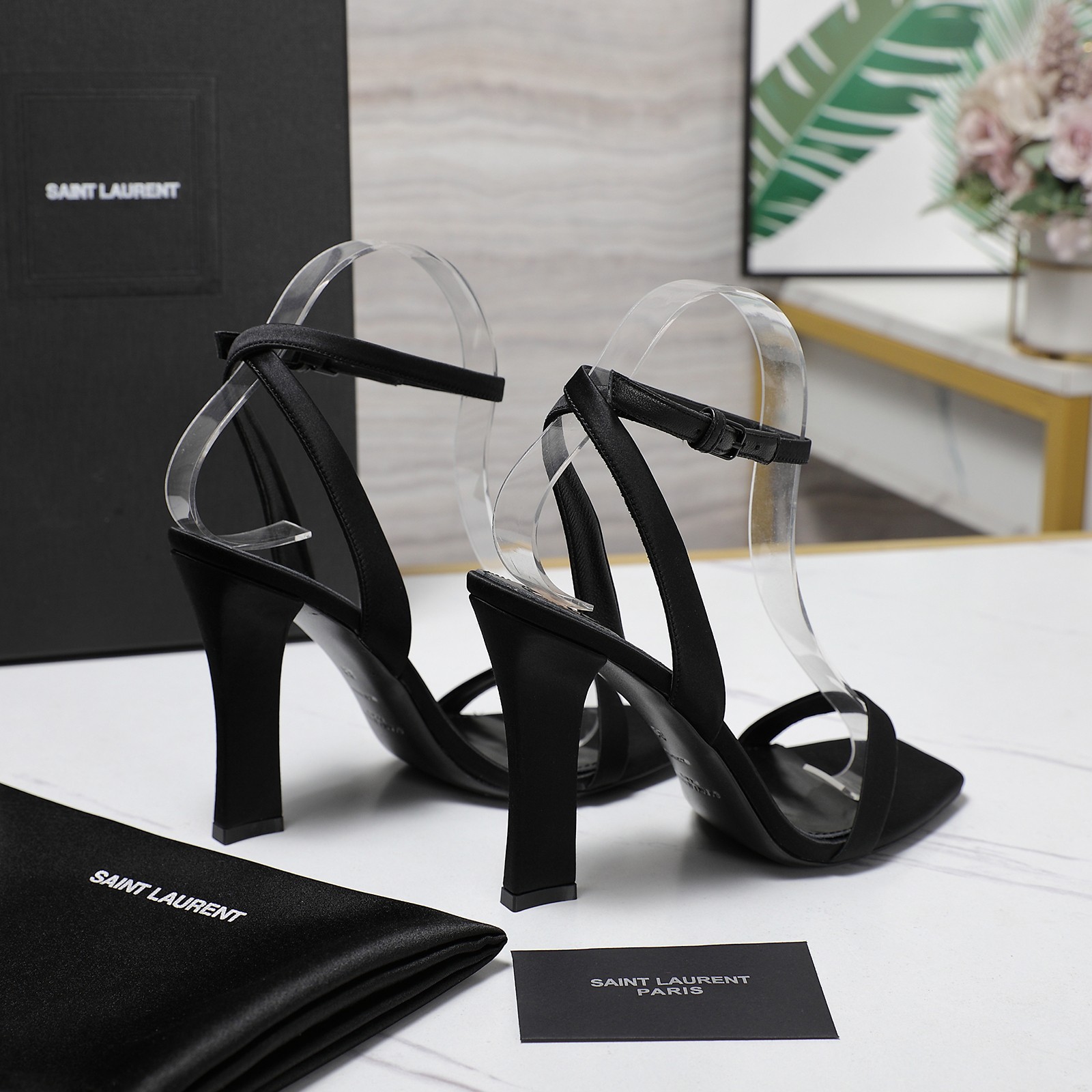 YSL Single-strap high-heeled sandals