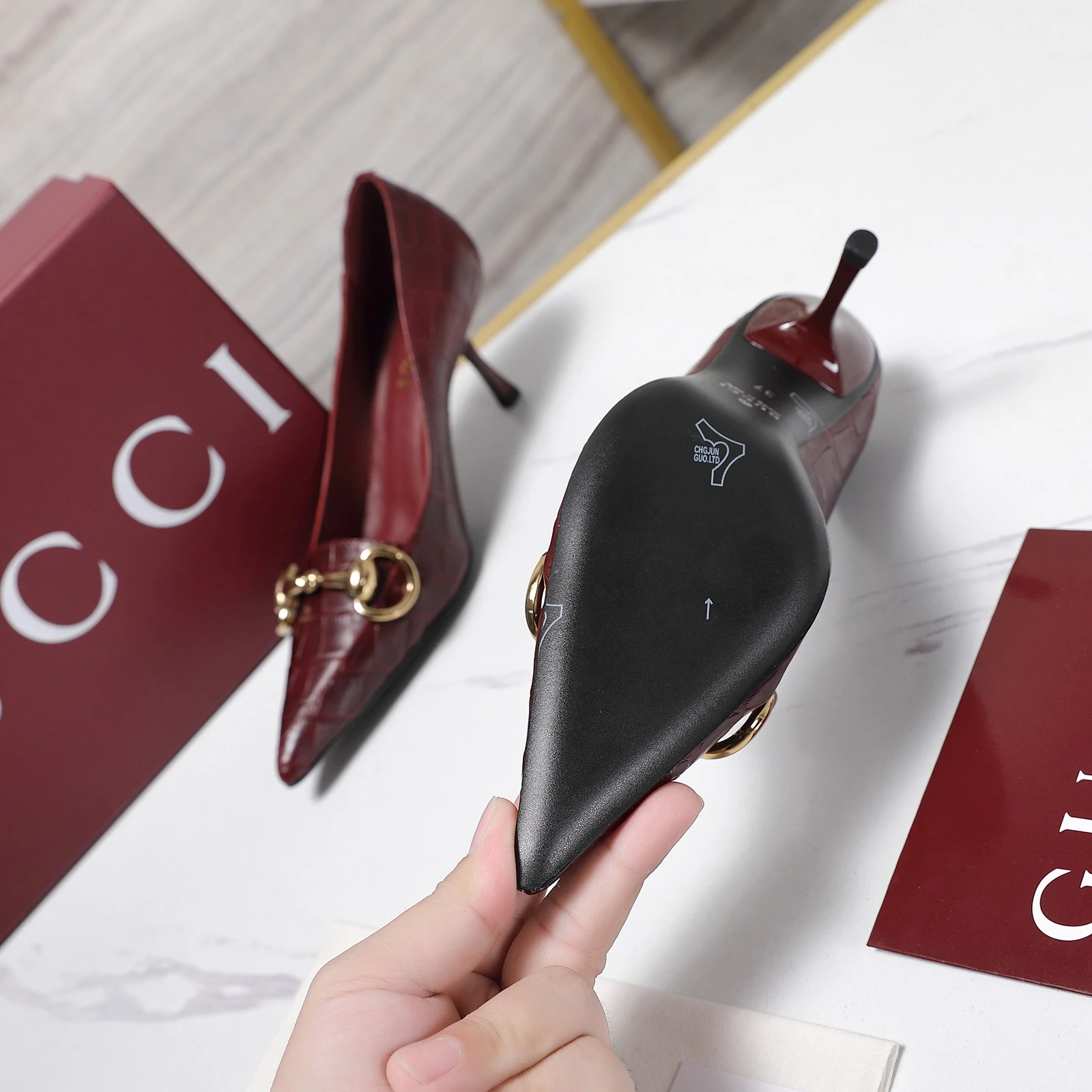 Gucci Bombshell Sharp pointed ultra-fine high heels