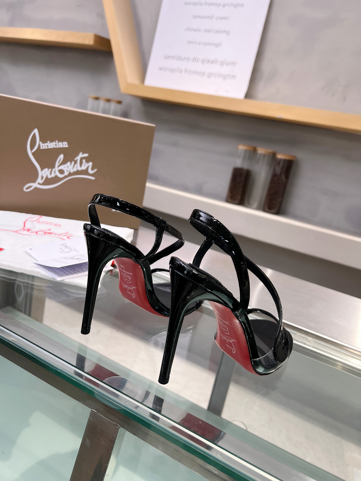 Christian Louboutin red-soled high-heeled sandals