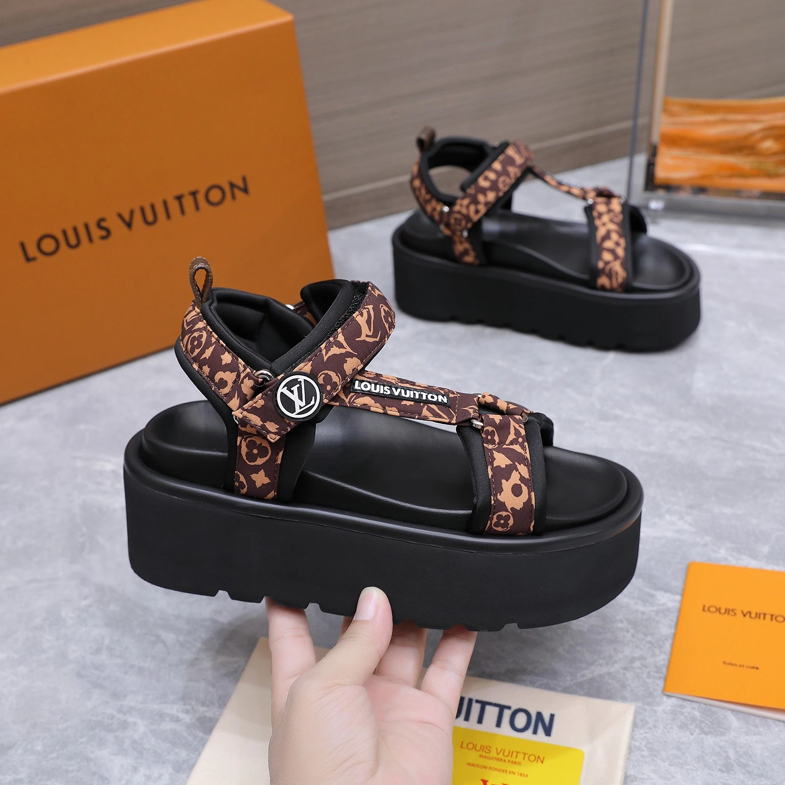 2026 Louis Vuitton × BIRKENSTOCK Collaboration Boston Beach Sandals