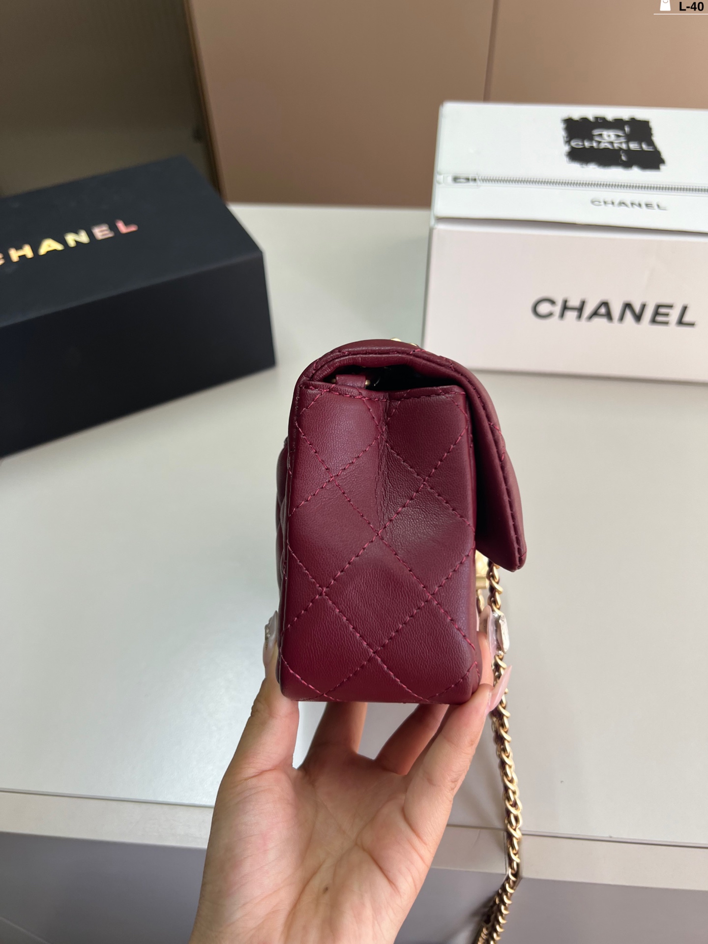 Chanel Classic Flap Bag with Gold Ball