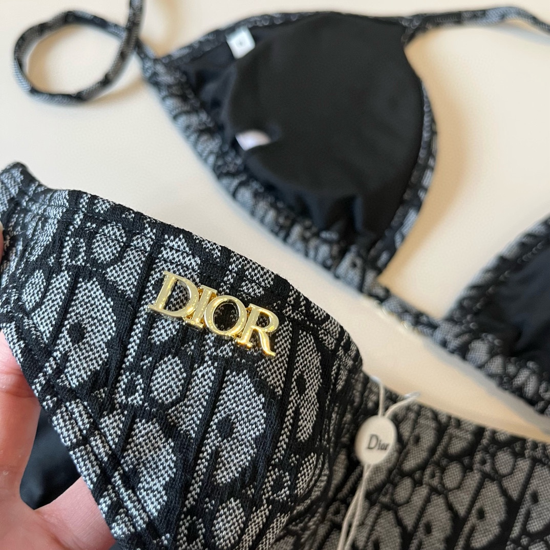 Dior Halterneck 2 Piece Swimsuit Bikini Set