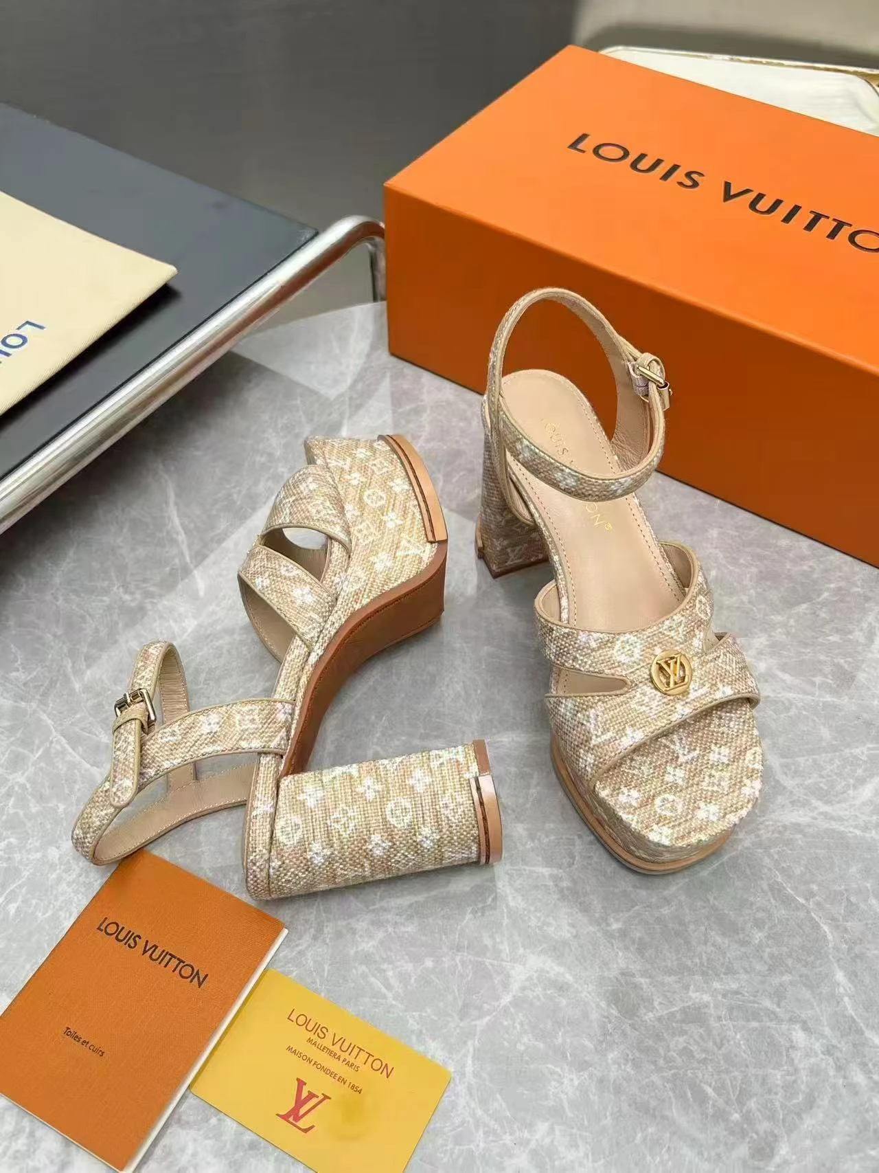 LV Platform Sandals