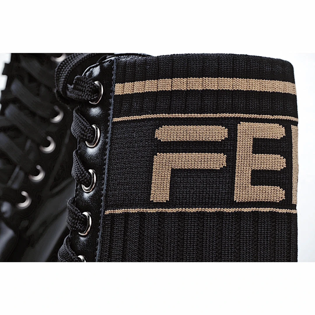 Fendi Knitted Stretch Martin Boots