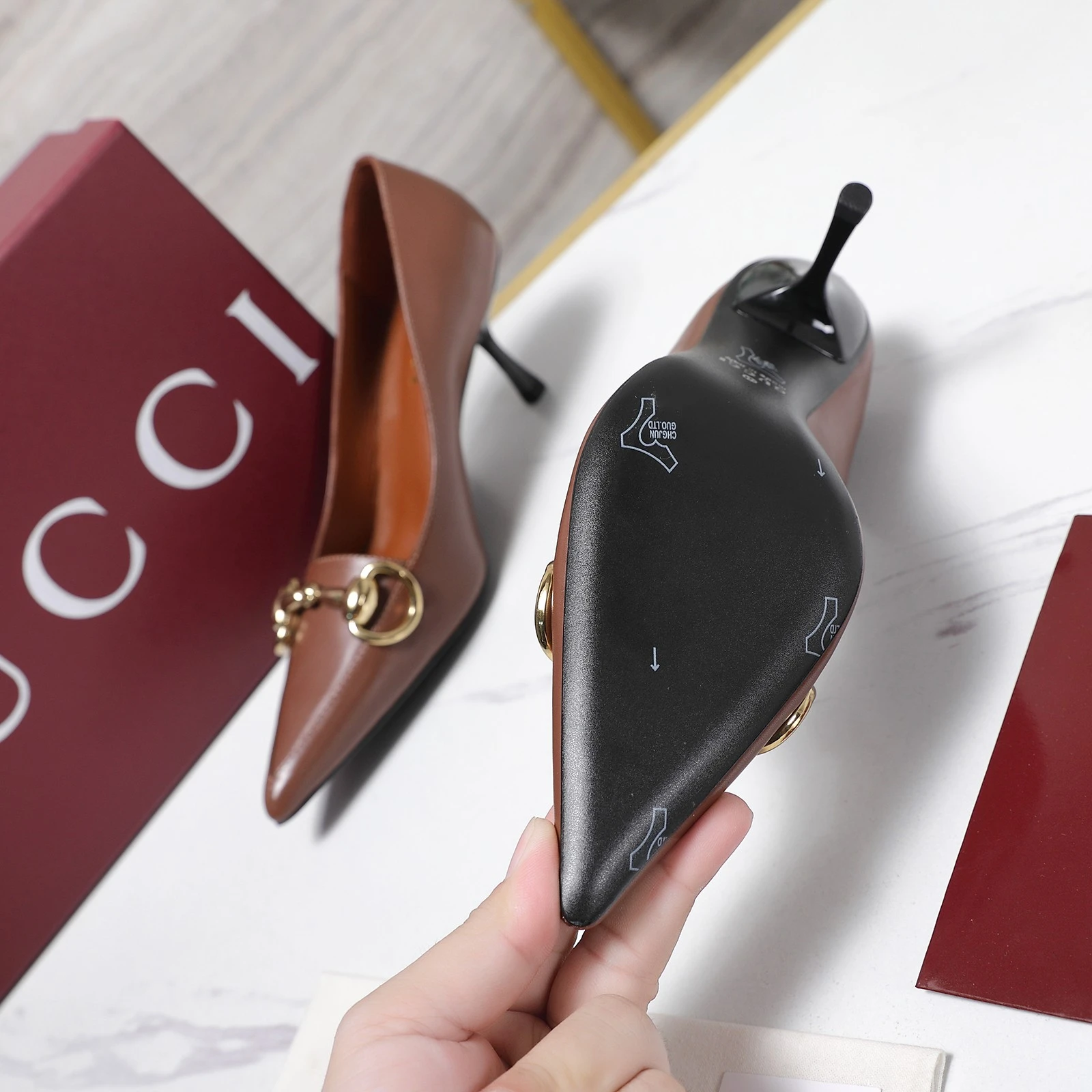 Gucci Bombshell Sharp pointed ultra-fine high heels