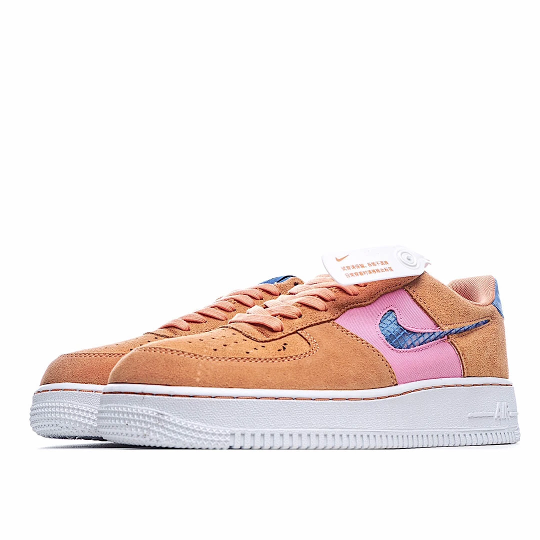Nike Air Force 1 Low-Top Sneakers Off-White Orange Fog