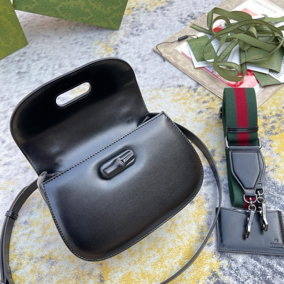 GUCCI BAMBOO 1947 JUMBO GG SMALL TOP HANDLE BAG