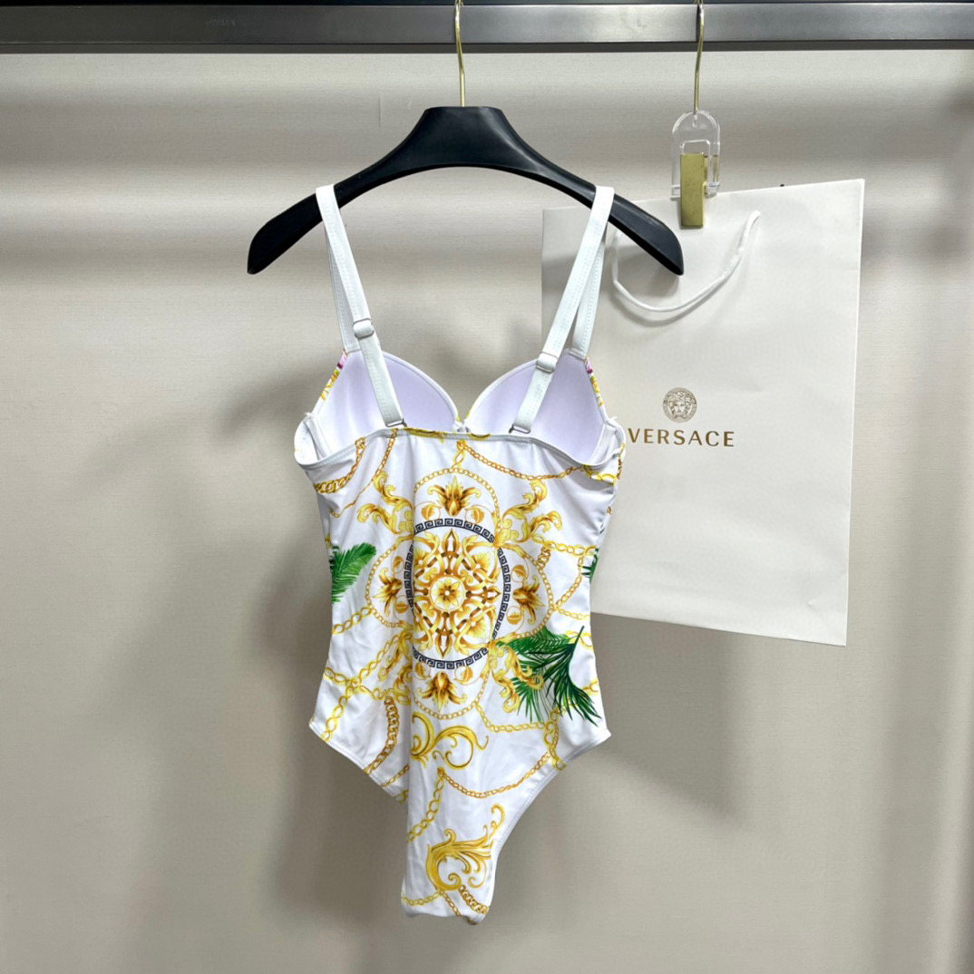 Versace One Piece Elastic Swimsuit