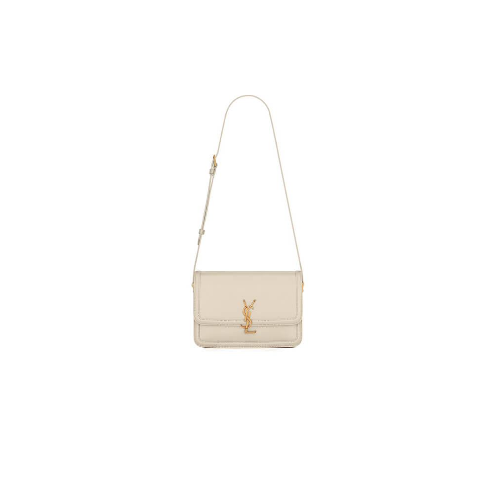 SOLFERINO MEDIUM SATCHEL IN BOX SAINT LAURENT LEATHER