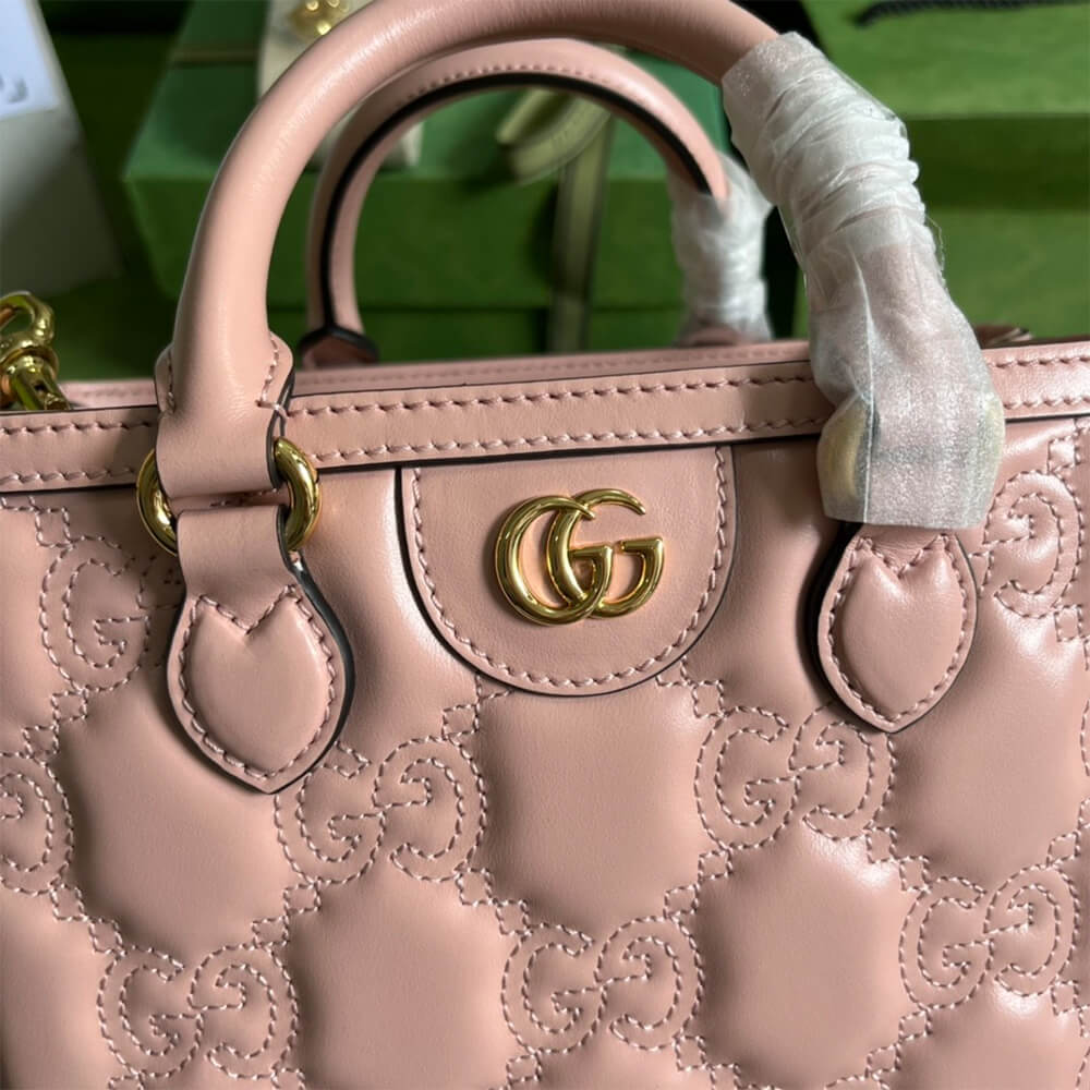 GG matelass&eacute; mini top handle bag