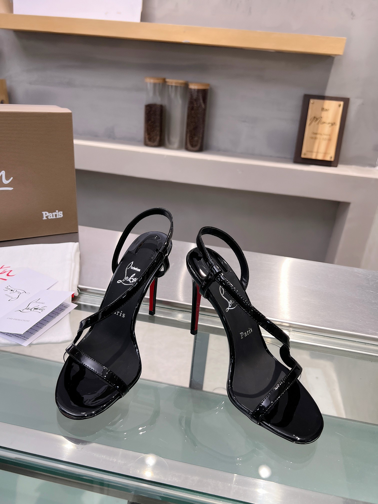 Christian Louboutin red-soled high-heeled sandals