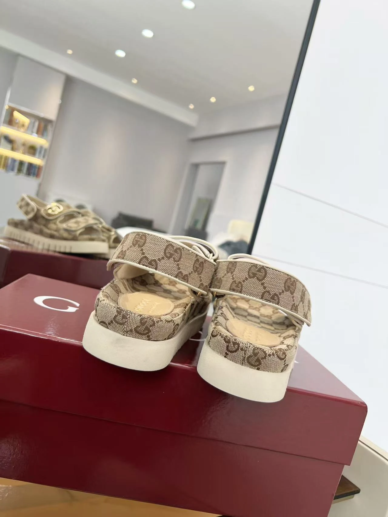 Gucci Velcro Platform Sandals