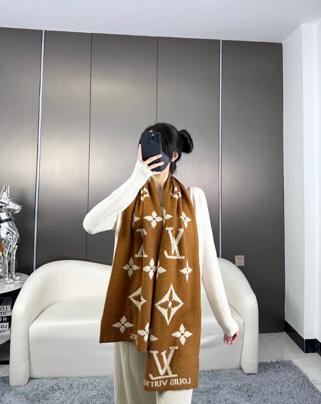 Louis Vuitton Knitted Cashmere Scarf