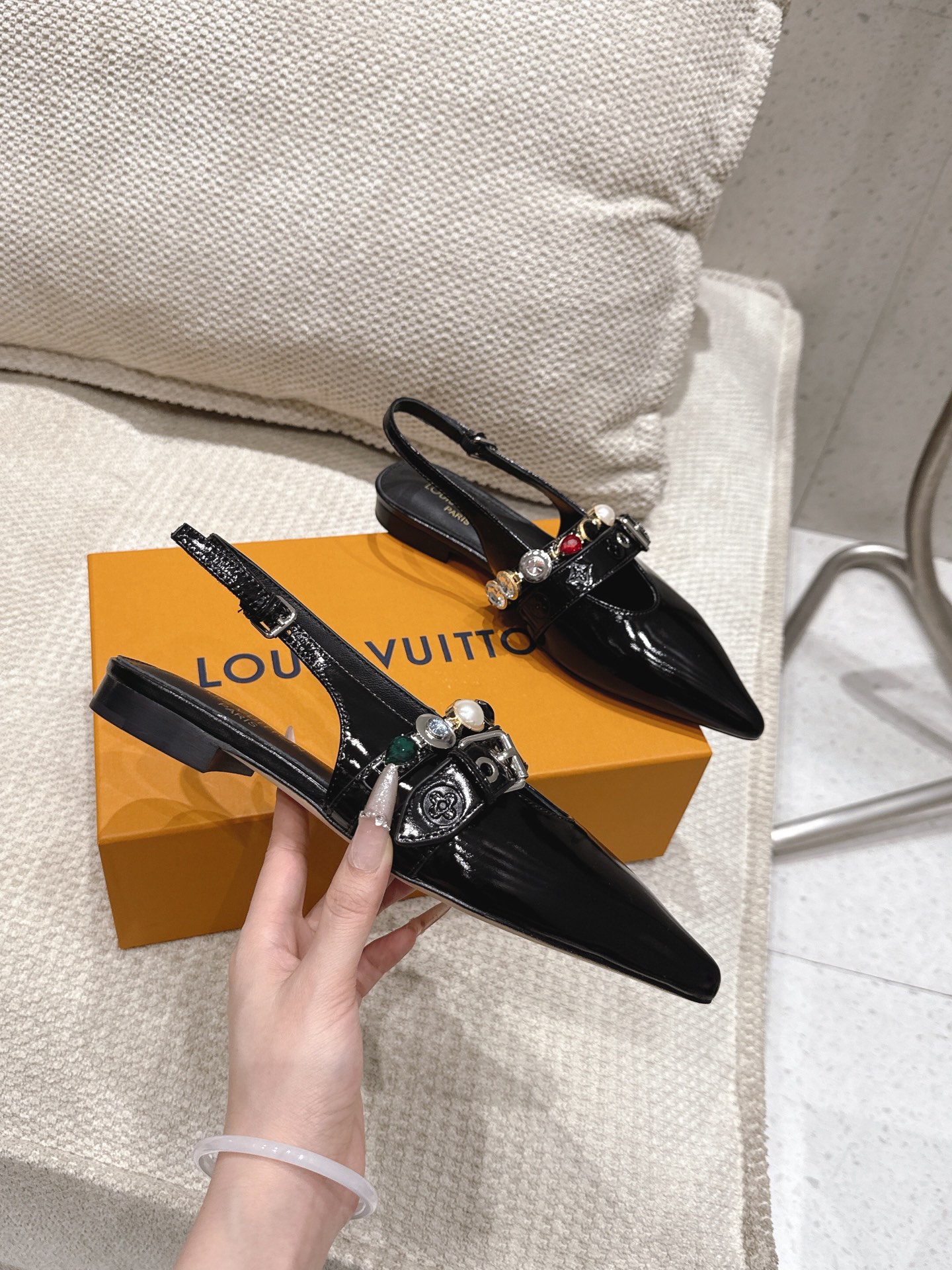 LV Vibe open-back Flat heels