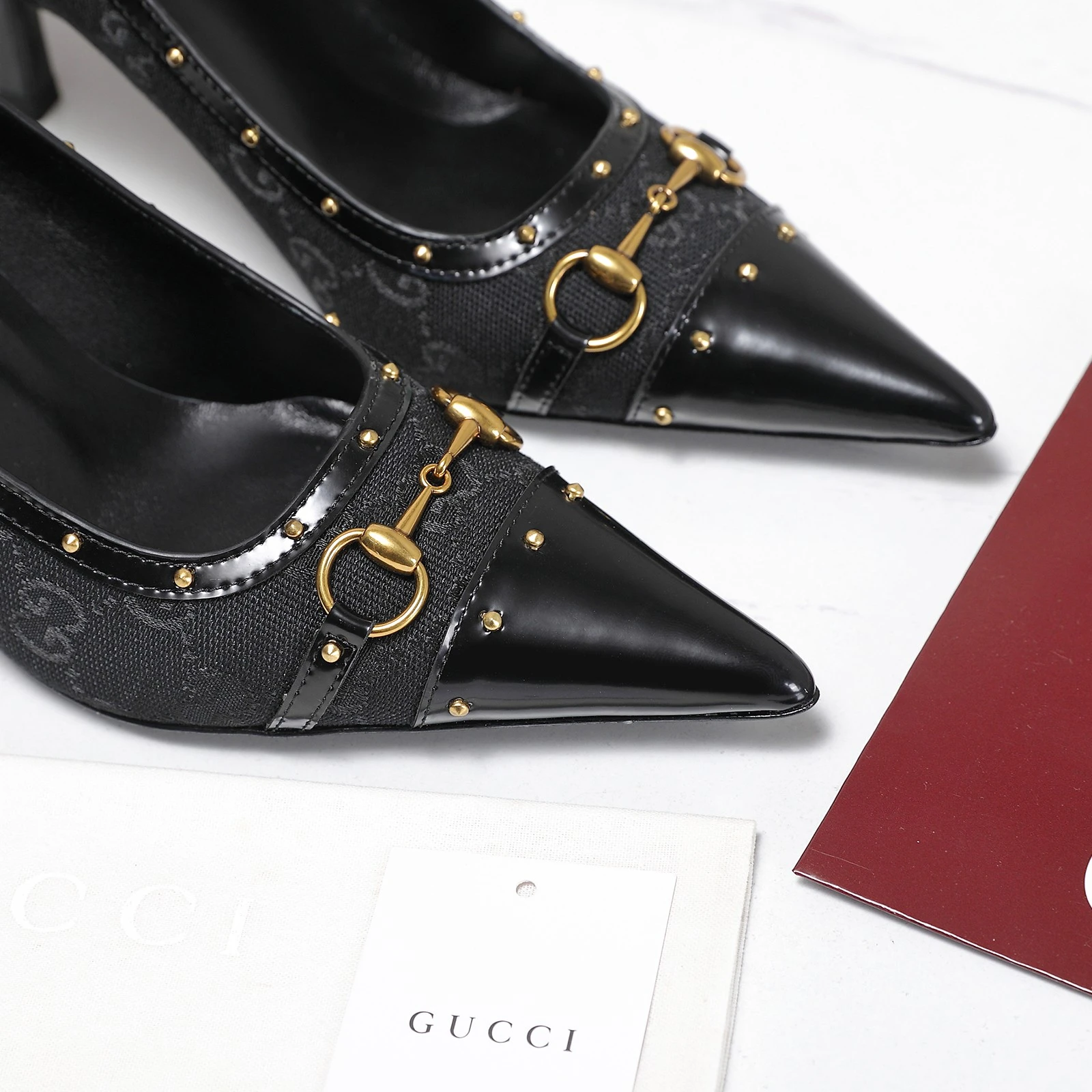 Gucci Horsebit and Stud High-Heeled Shoes
