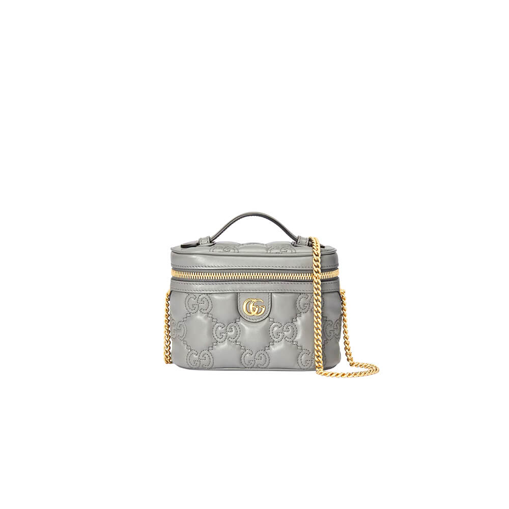 GG Matelass&eacute; top handle mini bag