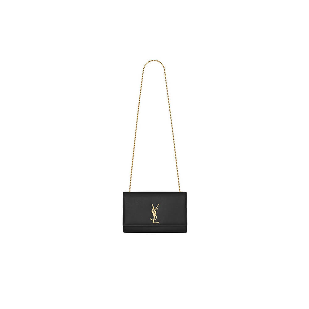 KATE MEDIUM CHAIN BAG IN GRAIN DE POUDRE EMBOSSED LEATHER