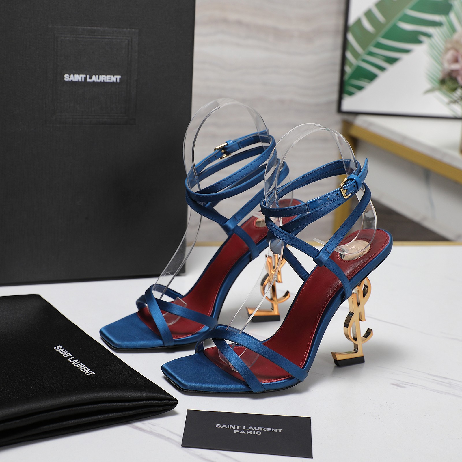 YSL logo sandals with straps