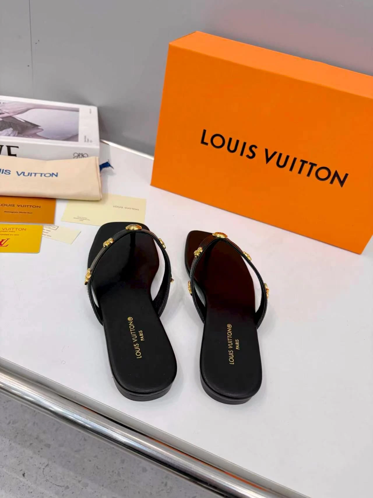 LV rivet flip flops