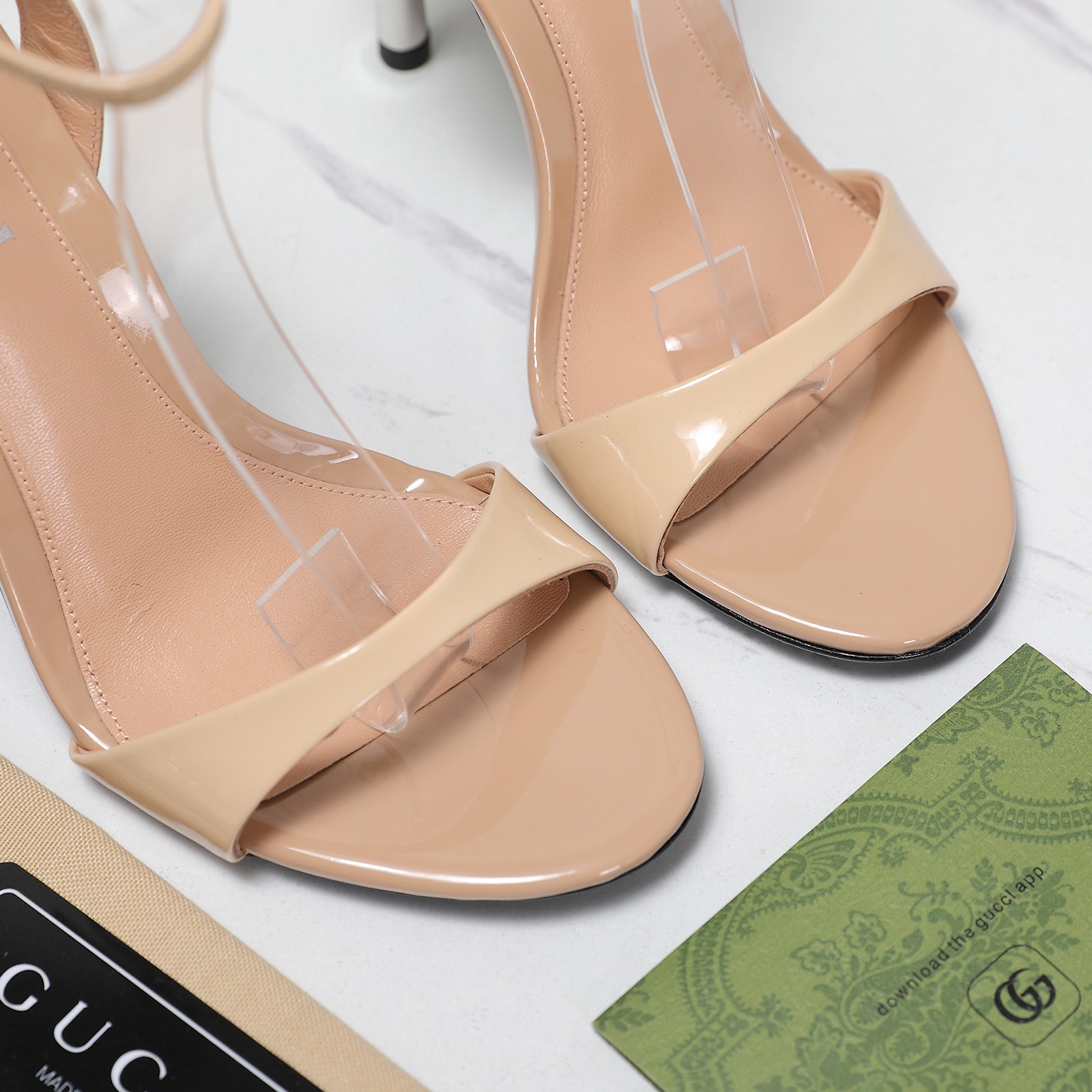 Gucci Open-backed high-heeled sandals
