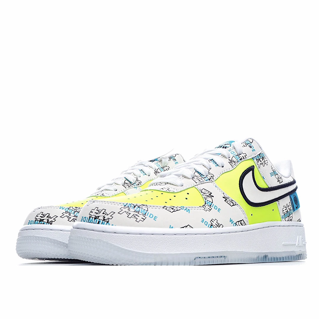 Nike Air Force 1 &ldquo;Worldwide&rdquo;Black/Flash Crimson-Green