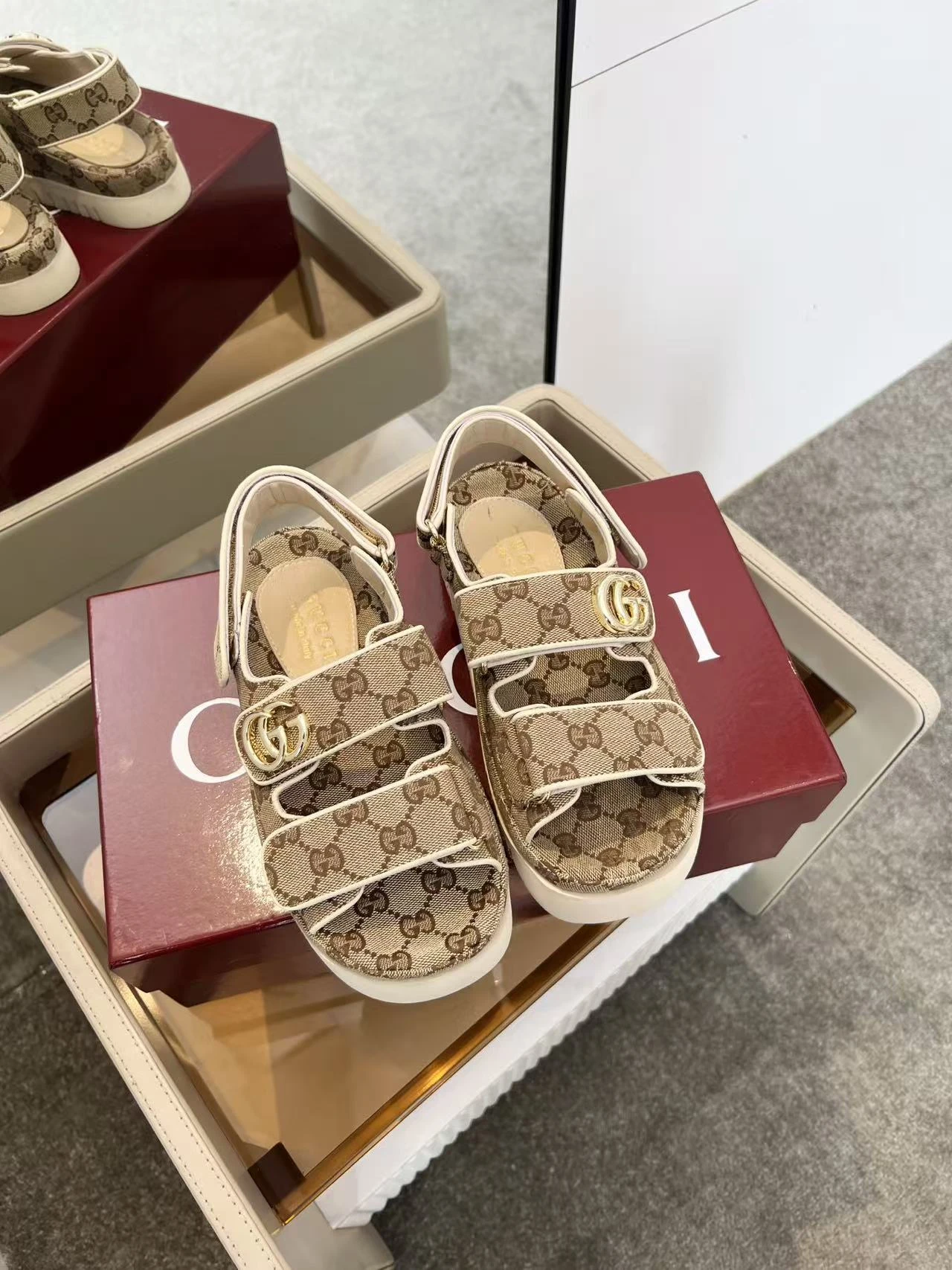 Gucci Velcro Platform Sandals
