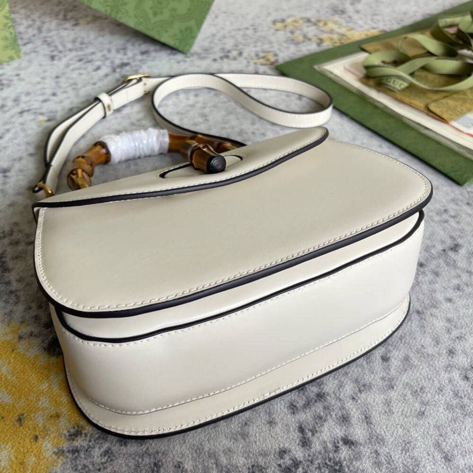 GUCCI BAMBOO 1947 JUMBO GG SMALL TOP HANDLE BAG