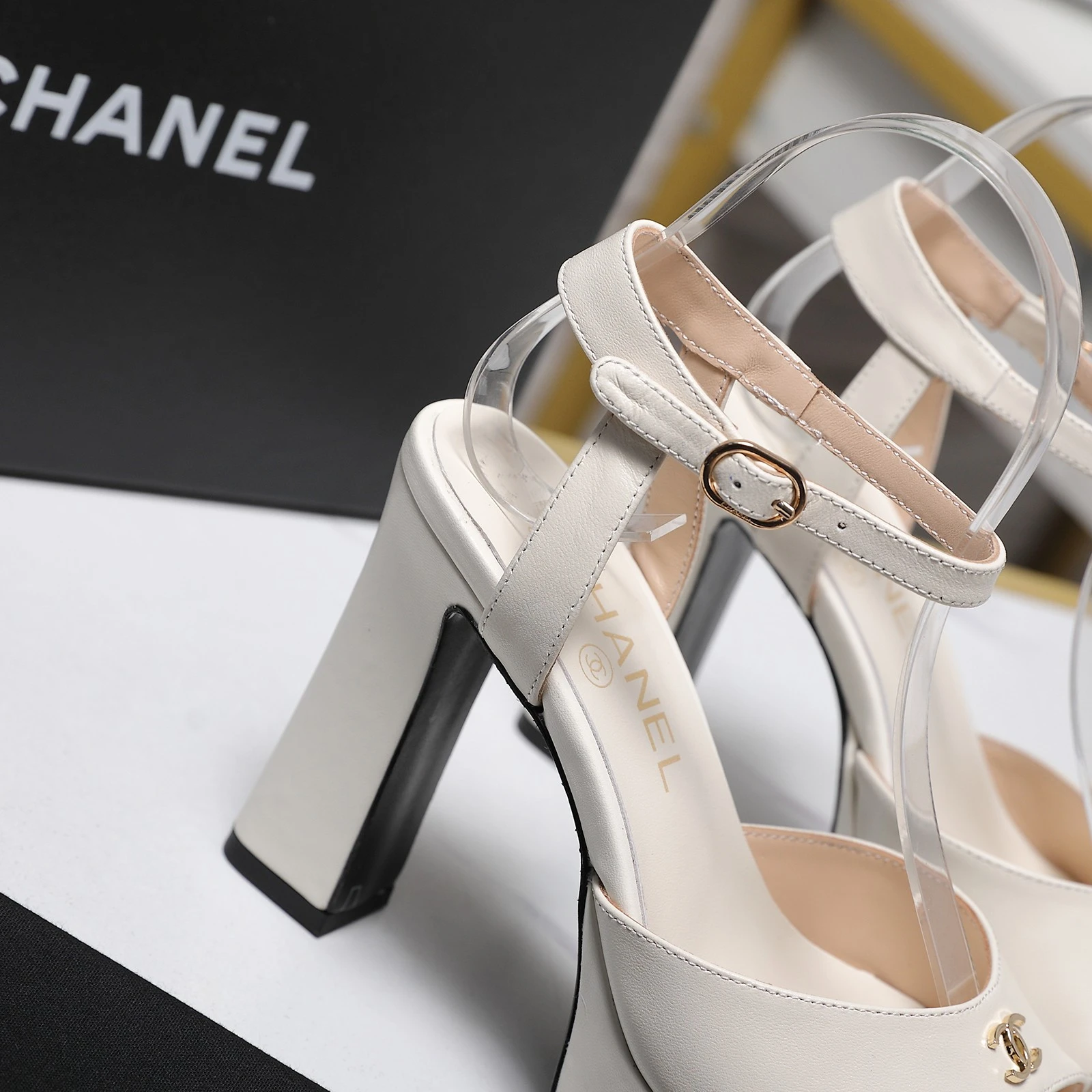 Chanel 26P Thick Heel Waterproof Platform Fish Mouth High Heel Sandals