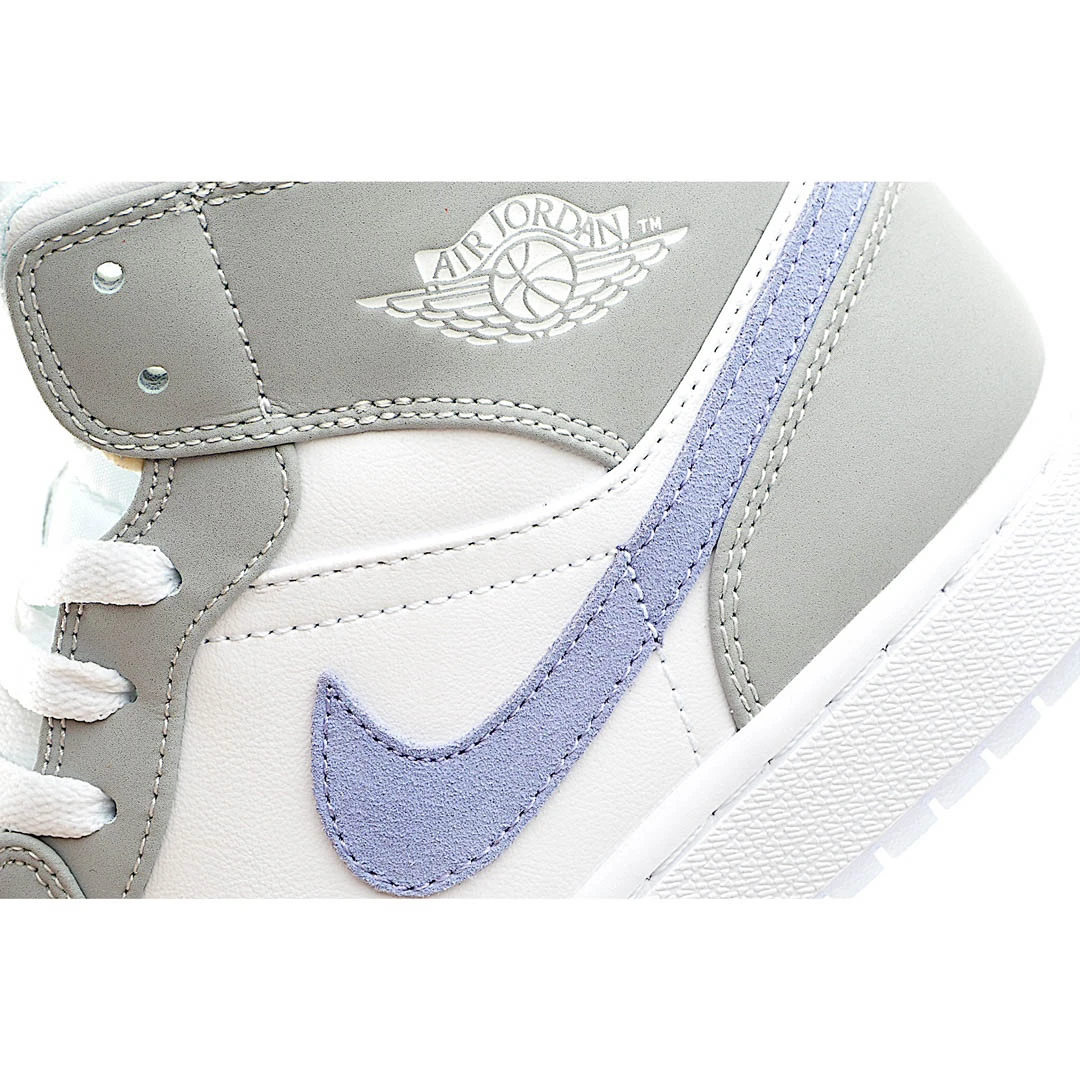 Wmns Air Jordan 1 Mid 'Wolf Grey Aluminum'
