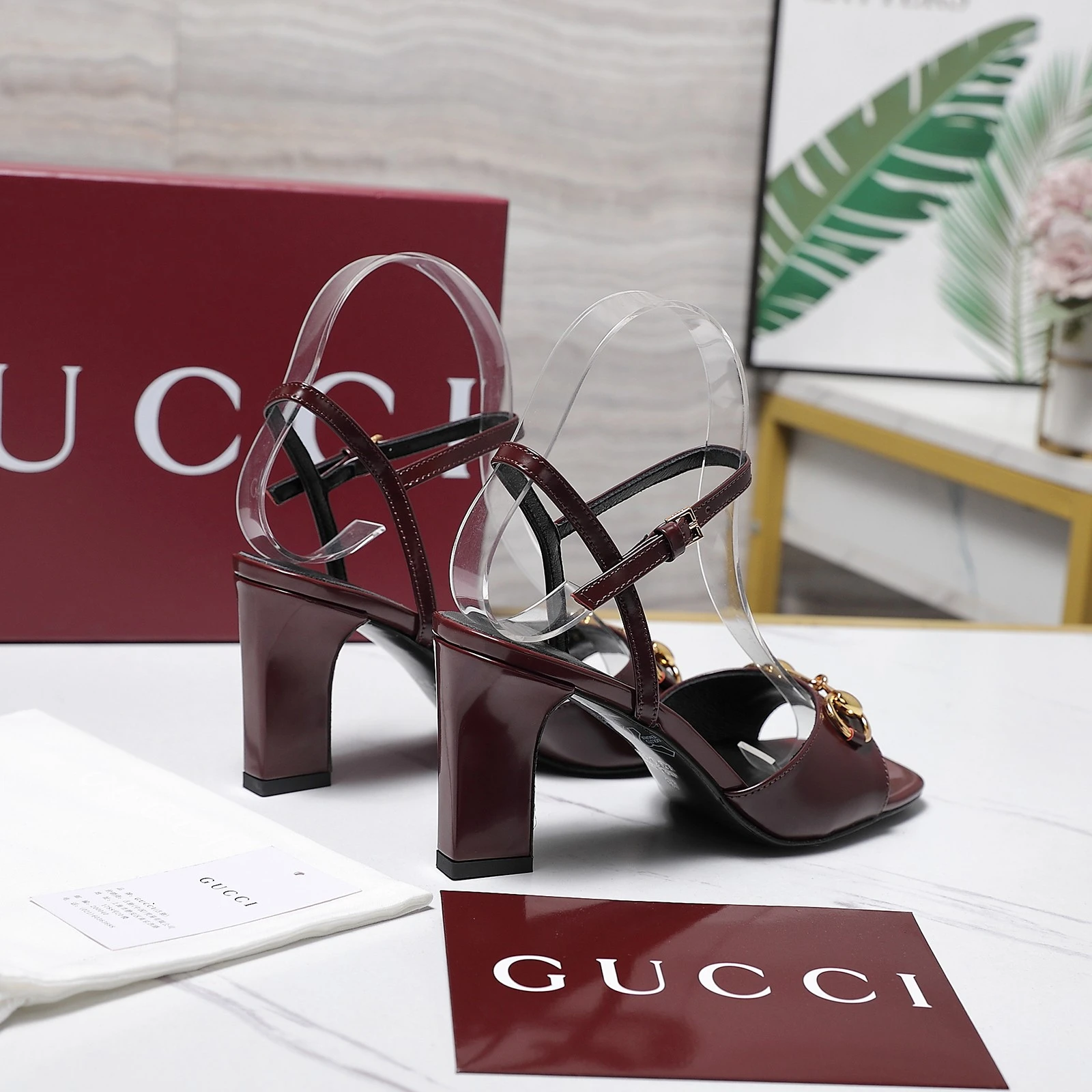 GUCCI New Spring Saddle-Strap Sandals