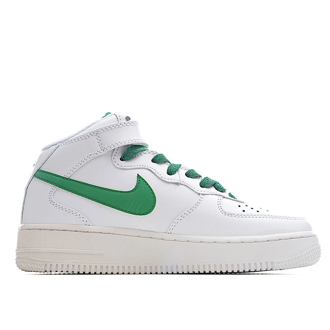 Nike Air Force 1 Mid Mid Top White Green