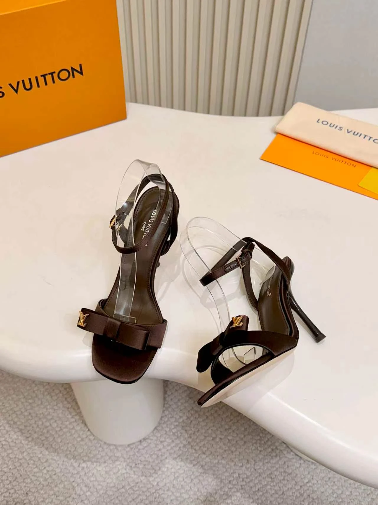 LV Bow Stiletto Sandals