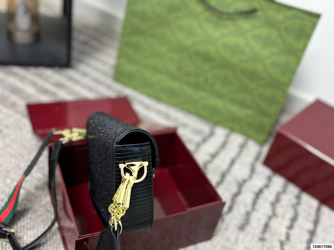 Gucci 1955 Rhinestone Saddle Bag
