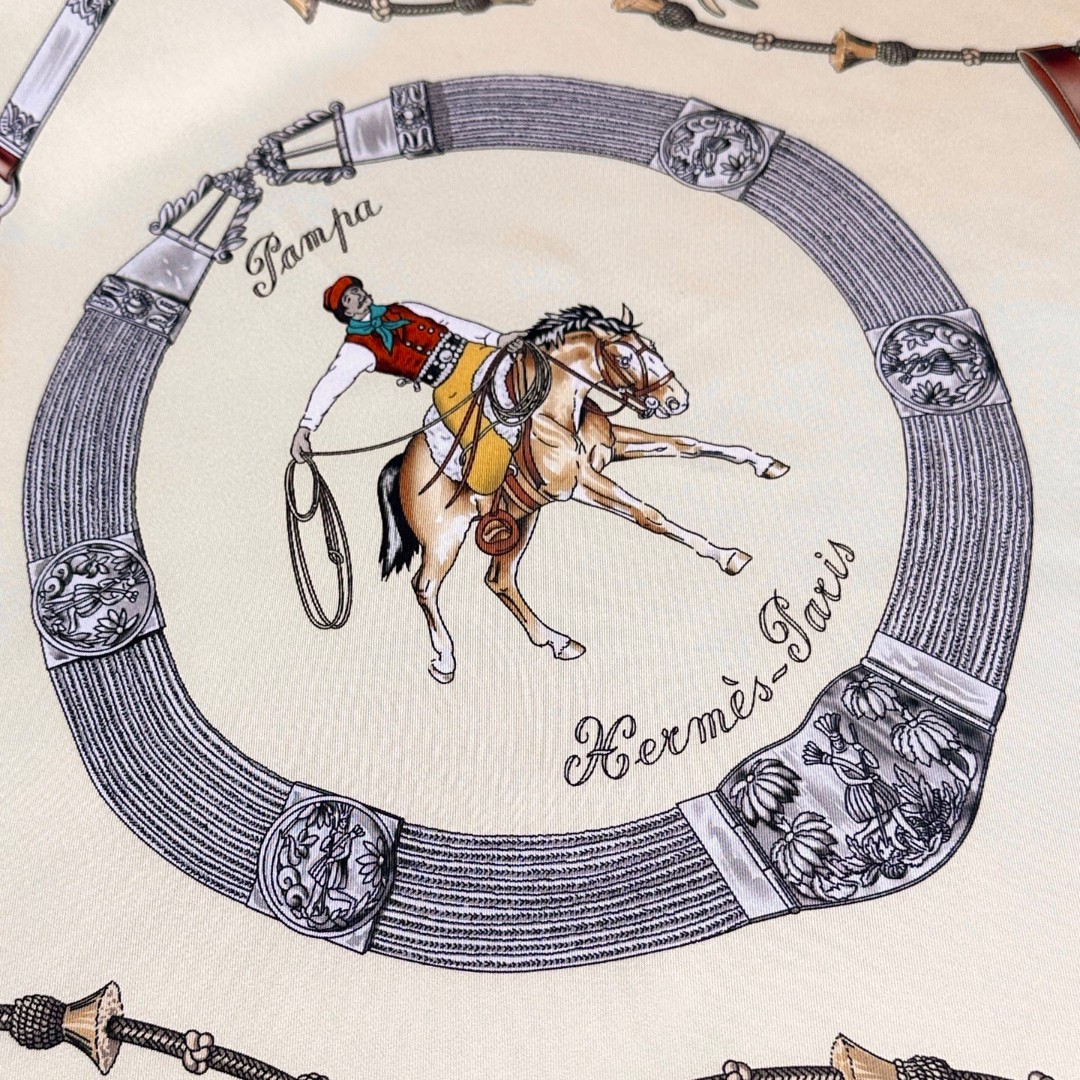 Hermes 100% Silk Scarf