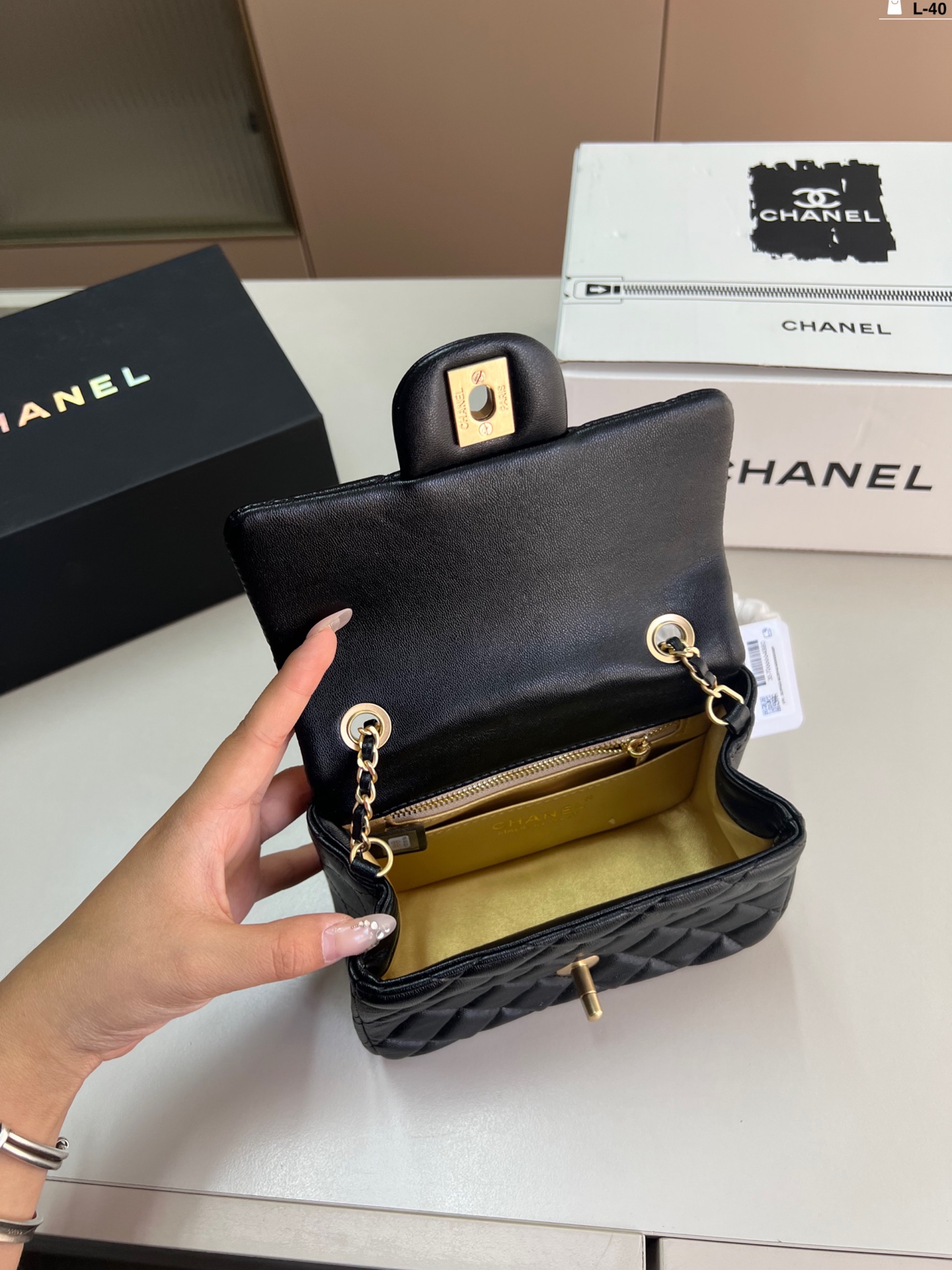 Chanel Classic Flap Bag with Gold Ball