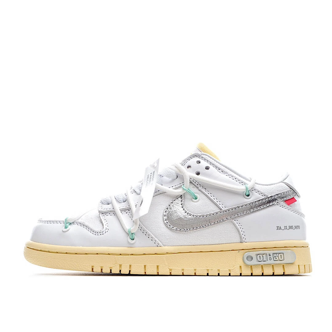 Nike 0ff-White x Nike Dunk Low "01 of 50" OW White Silver