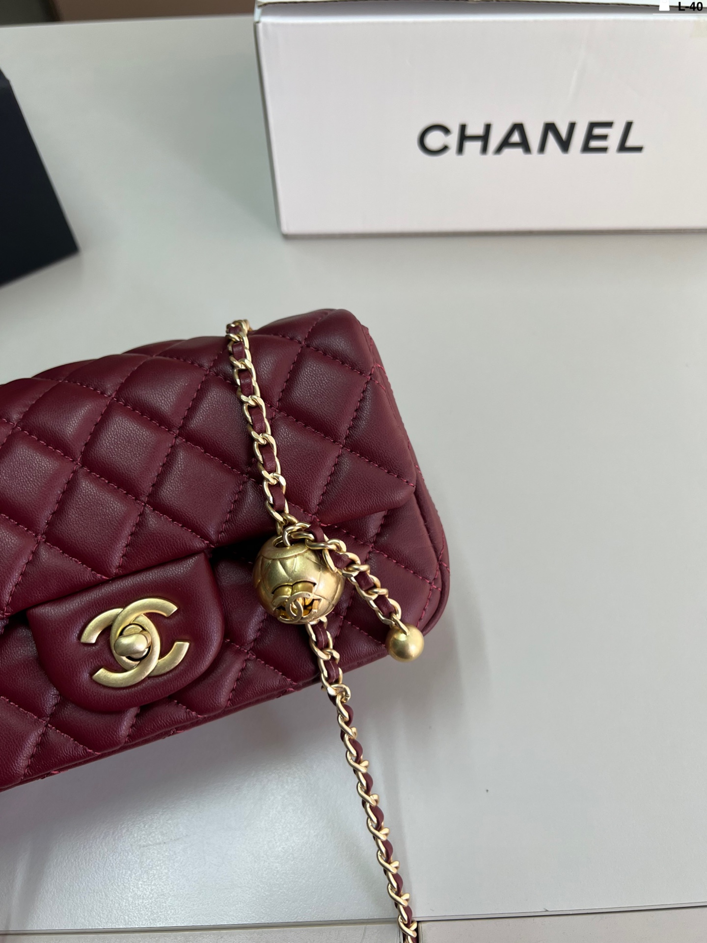 Chanel Classic Flap Bag with Gold Ball