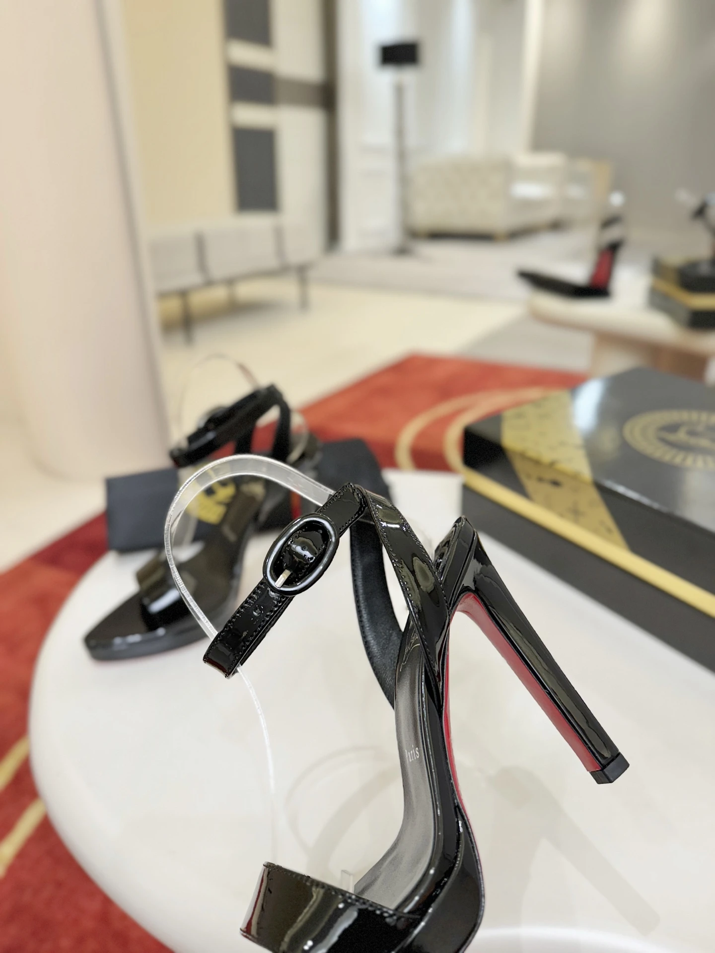 Christian Louboutin Pointed-toe ankle-strap platform sandals
